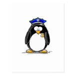 Police Officer Penguin Postcard