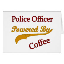 Police Officer Pwered by Coffee Card