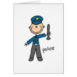 Police Officer Stick Figure Card