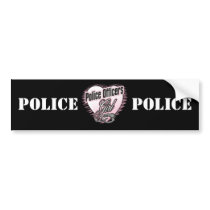 Police Officers Girl Bumper Sticker