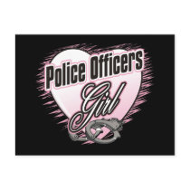 Police Officers Girl Postcard