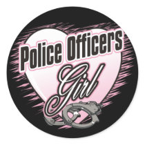 Police Officers Girl Sticker