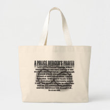 POLICE OFFICERS PRAYER CANVAS BAG