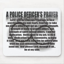 POLICE OFFICERS PRAYER MOUSEPAD