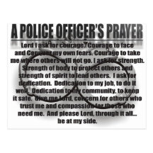 POLICE OFFICERS PRAYER POSTCARD