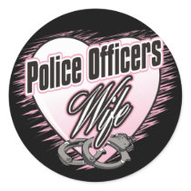 Police Officers Wife Round Sticker