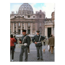 Police on duty in St Peter"s Square Post Card