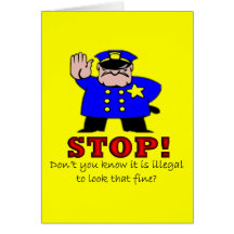 Police Pick Up Line Greeting Card