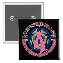 Police pour un cancer du sein de traitement badge avec épingle