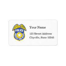 Police Protect and Serve Badge Address Label