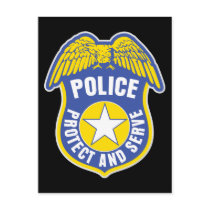Police Protect and Serve Badge