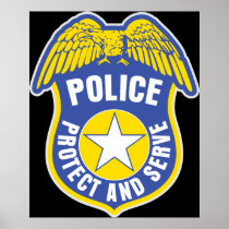 Police Protect and Serve Badge