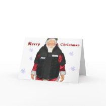 Police Santa Christmas Card