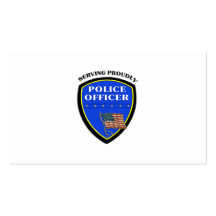 Police Serving Proudly Business Card Templates