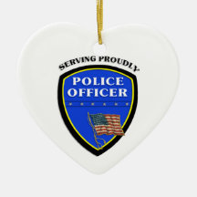 Police Serving Proudly Christmas Ornaments