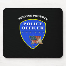 Police Serving Proudly Mouse Pad
