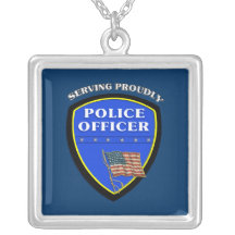 Police Serving Proudly Custom Necklace
