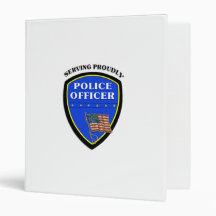Police Serving Proudly Vinyl Binder