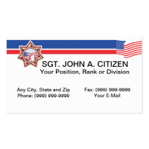 police sheriff deputy law enforcement card business card