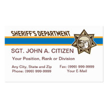 police sheriff deputy law enforcement card business card templates