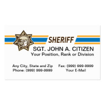 police sheriff deputy law enforcement card business cards