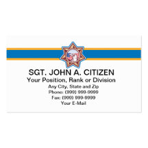 police sheriff deputy law enforcement card business card