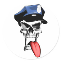 Police Skull Sticker