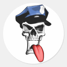 Police Skull Sticker
