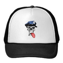 Police Skull Trucker Hat