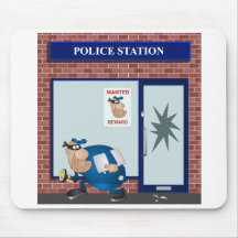 Police station mousepads