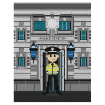 Policeman and Police Station Flyer