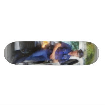 Policeman by Patrol Car Skateboards