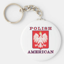 Polish American Eagle Shield Keychain
