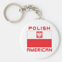 Polish American Flag Key Chain