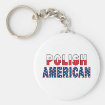 Polish American Flag Key Chain
