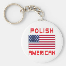 Polish American Flag Key Chains