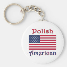 Polish American Flag Keychain