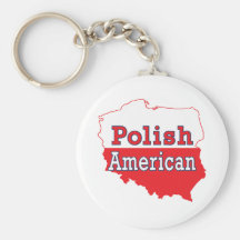 Polish American Map Key Chain