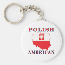 Polish American Map Key Chains