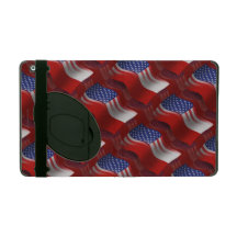 Polish-American Waving Flag iPad Folio Case