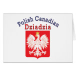 Polish Canadian Eagle Shield Dziadzia Greeting Card