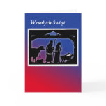 Polish Christmas Card, Manger Scene