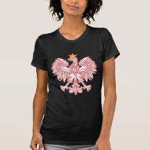 Polish Eagle Outlined In Red Shirt