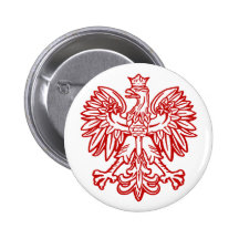 Polish Eagle Pinback Buttons