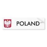 Polish Eagle Red Shield bumper stickers