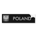 Polish Eagle Shield (B/W) bumper stickers