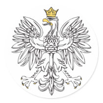 Polish Eagle With Gold Crown Sticker