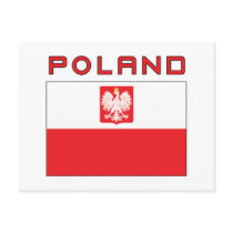 Polish Falcon Flag With Poland Post Cards