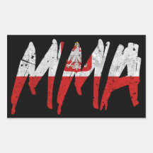 Polish Flag MMA Sticker
