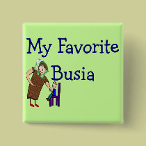 Polish Grandmother "My Favourite Busia" Gifts buttons